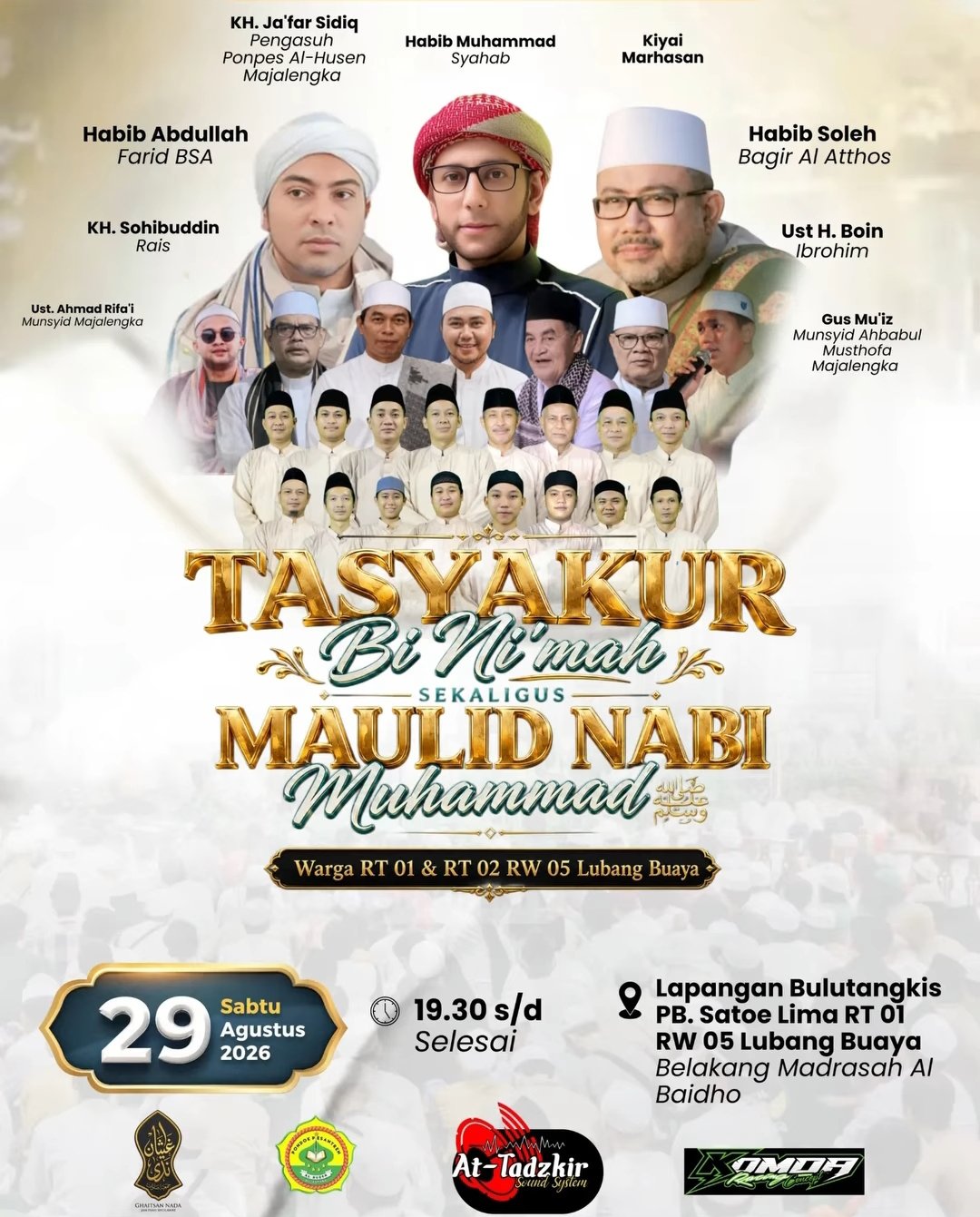 Tasyakur Bi Nimah Sekaligus Maulid Nabi SAW, KH. Jafar Sidiq dkk. – Belakang Madrasah…