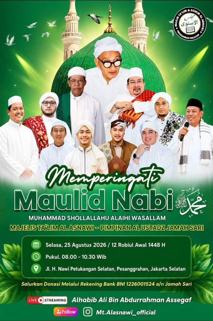 Memperingati Maulid Nabi SAW Shollallahu Alaihi Wasallam, Alhabib Ali Bin Abdurrahman…