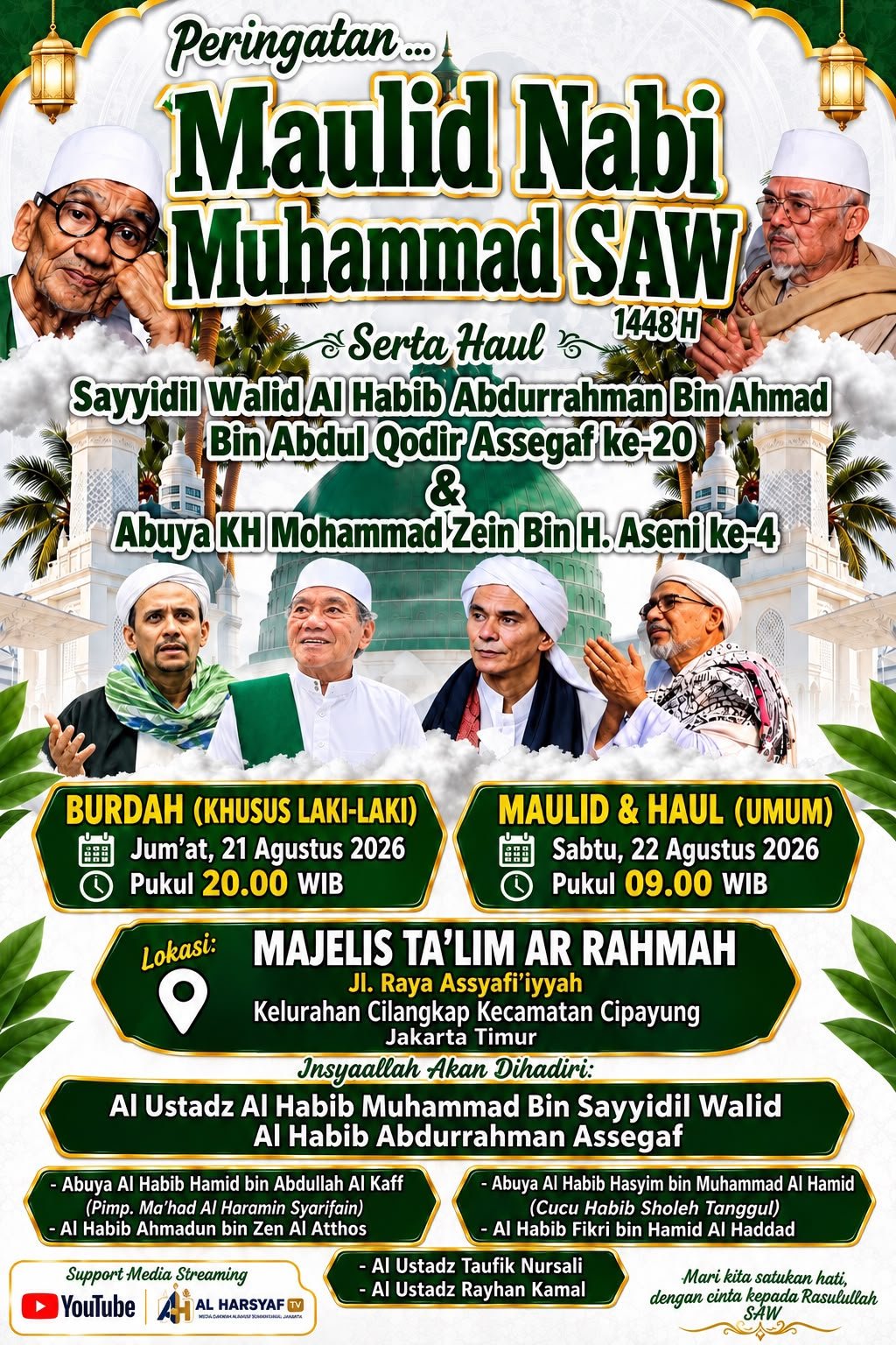 Jadwal Maulid Nabi & Haul Habib Abdurrahman Assegaf Cilangkap