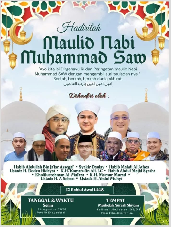 Maulid Nabi SAW, Habib Abdullah Bin Jafar Assegaf dkk. – Pasar Rebo, Jakarta Timur…