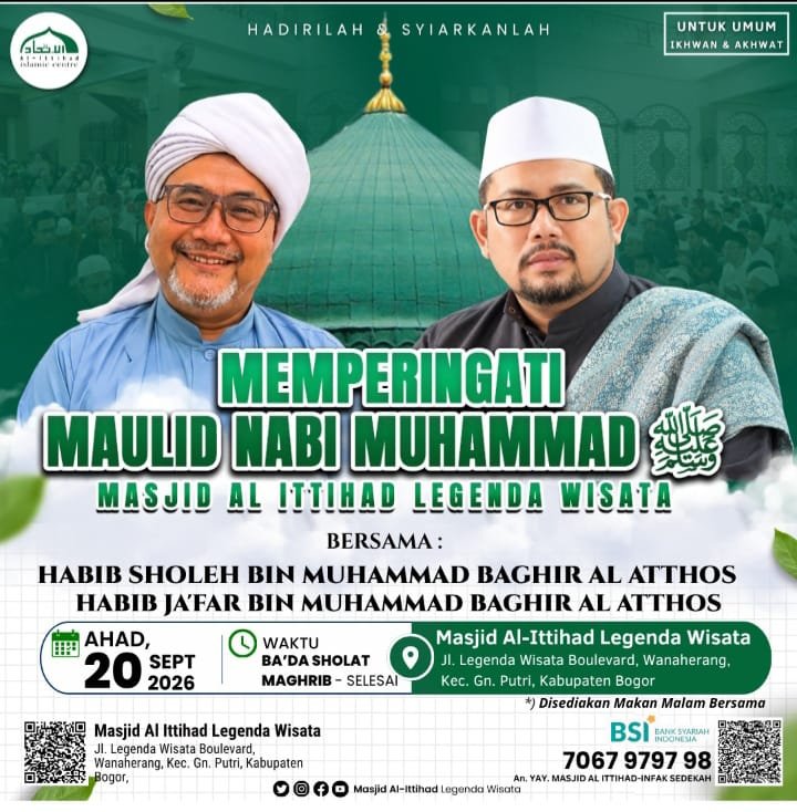 Memperingati Maulid Nabi SAW, Habib Sholeh bin Muhammad Baghir Al Atthos dkk. -…
