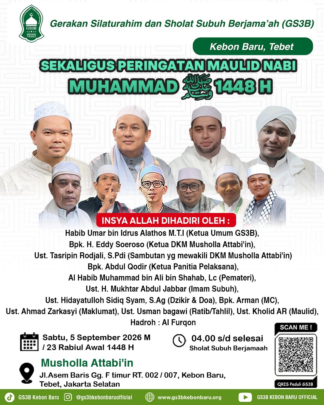 Gerakan Silaturahim dan Sholat Subuh Berjamaah (GS3B) Sekaligus Maulid Nabi SAW 1448…