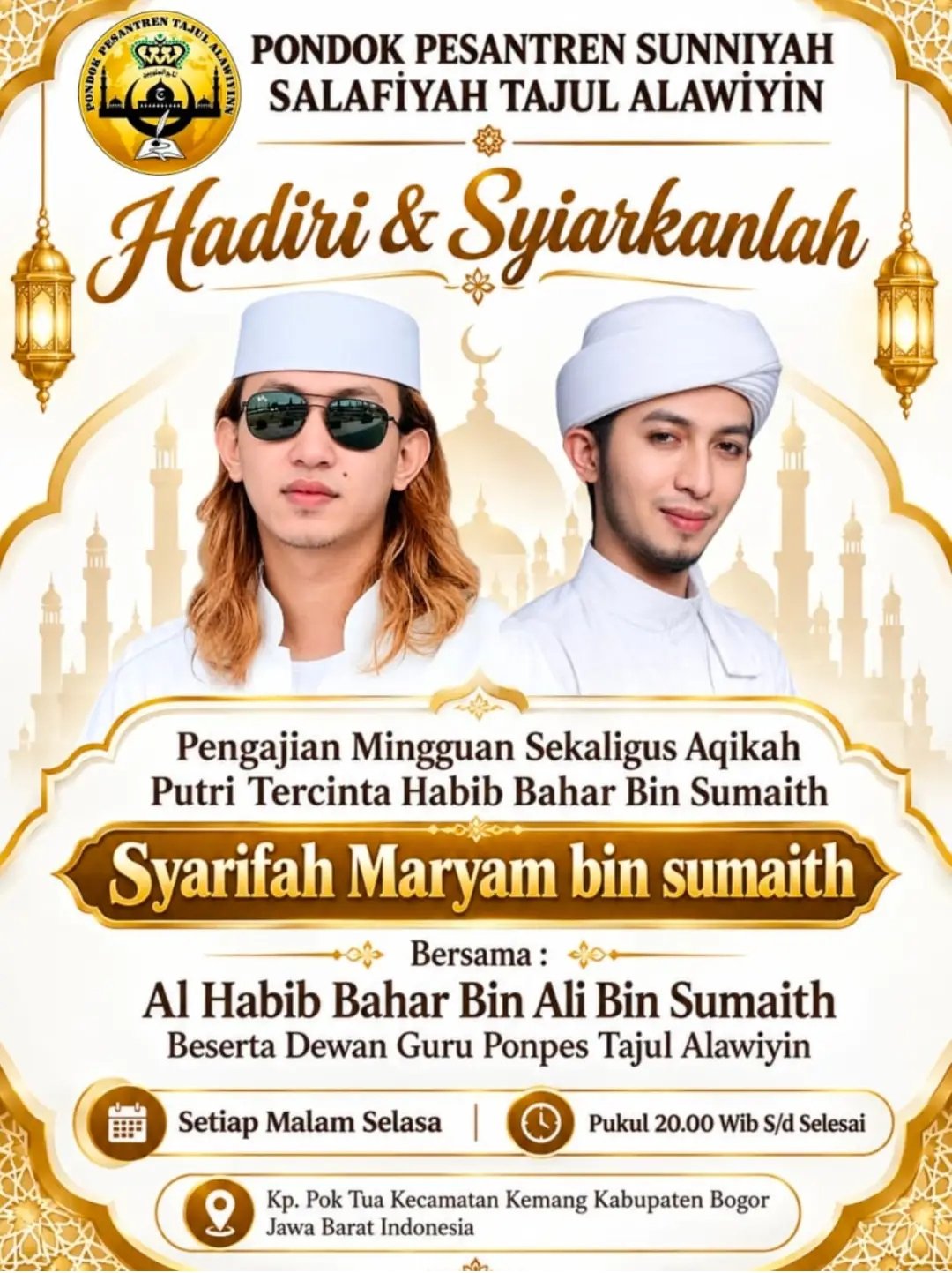 Pengajian Mingguan Sekaligus Aqikah Putri Tercinta Habib Bahar Bin Sumaith Syarifah…