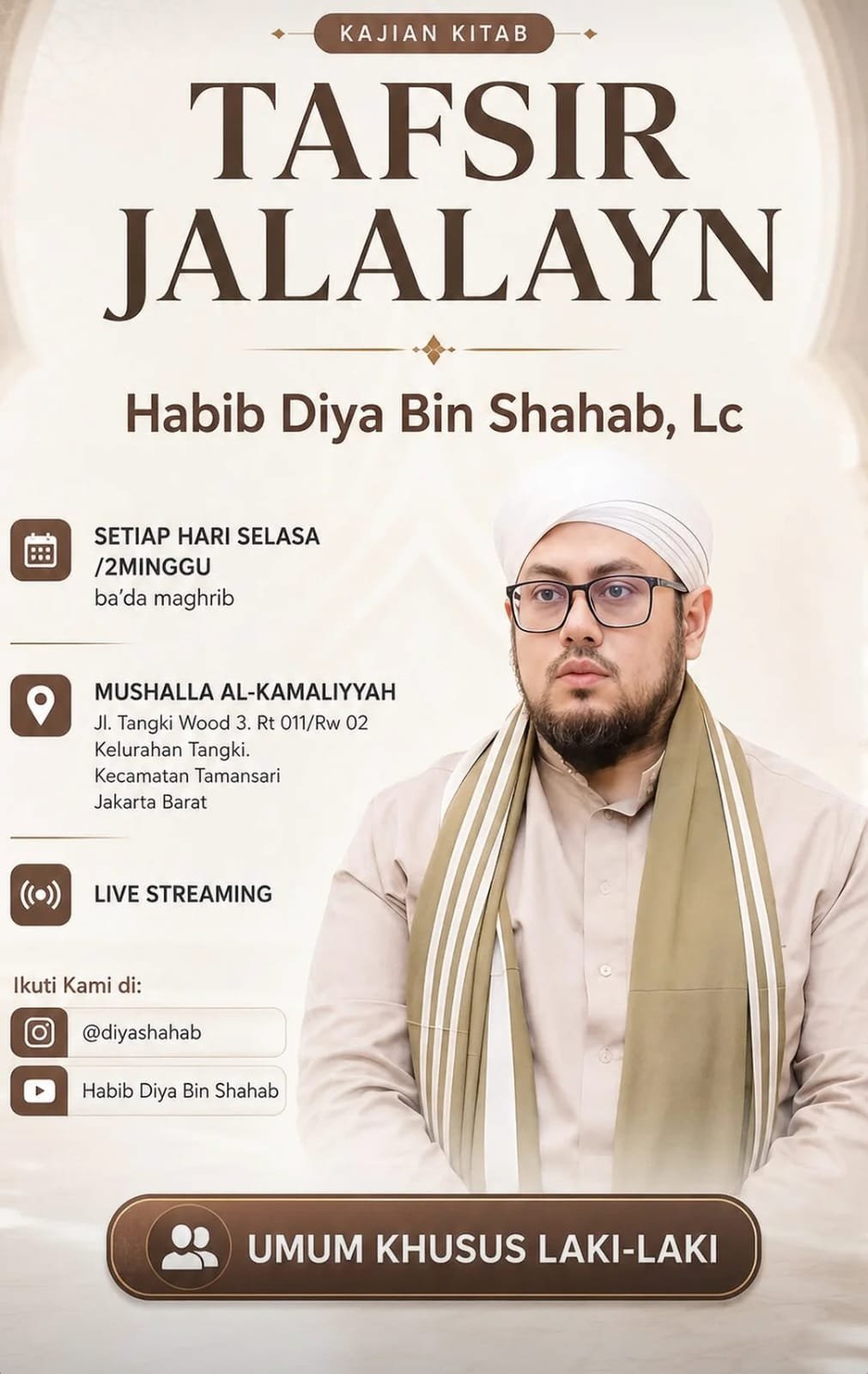 Pembacaan Kitab Tafsir Jalalayn, Habib Diya Bin Shahab dkk. – Kecamatan Tamansari,…