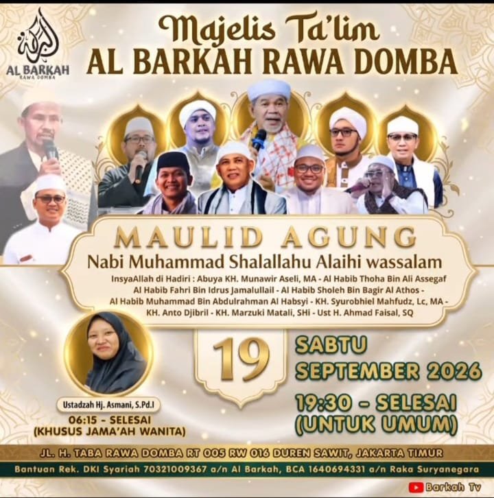 Maulid Agung Nabi Muhammad Shalallahu Alaihi wassalam, Abuya KH. Munawir Aseli dkk. -…