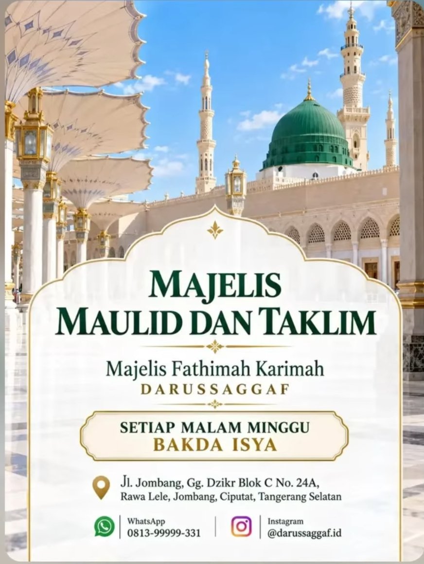 Majelis Maulid dan Taklim Majelis Fathimah Karimah Darussaggaf – Majelis Fathimah…