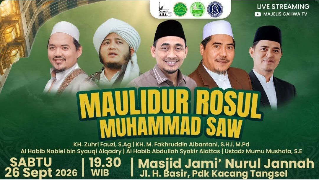 Maulidur Rosul Muhammad SAW, KH. Zuhri Fauzi dkk. – Pdk Kacang Tangsel (26-09-2026)