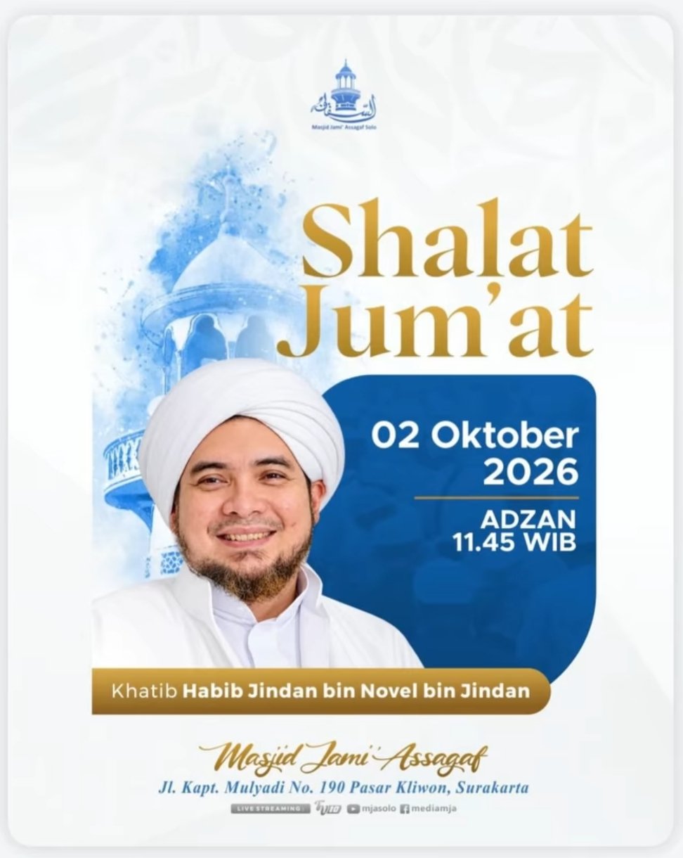 Shalat Jum’at, Habib Jindan bin Novel bin Jindan – Surakarta (02-10-2026)