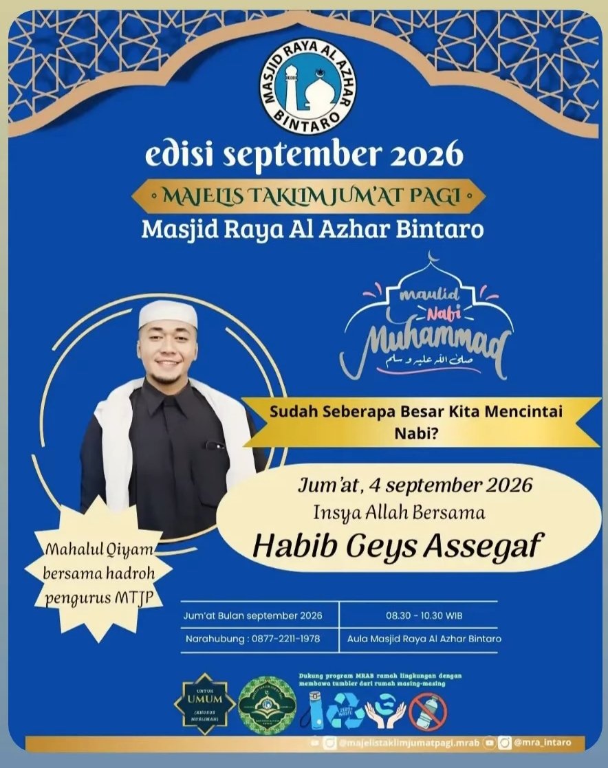 Majelis Taklim Jumat Pagi Maulid Nabi SAW, Habib Geys Assegaf (04-09-2026)