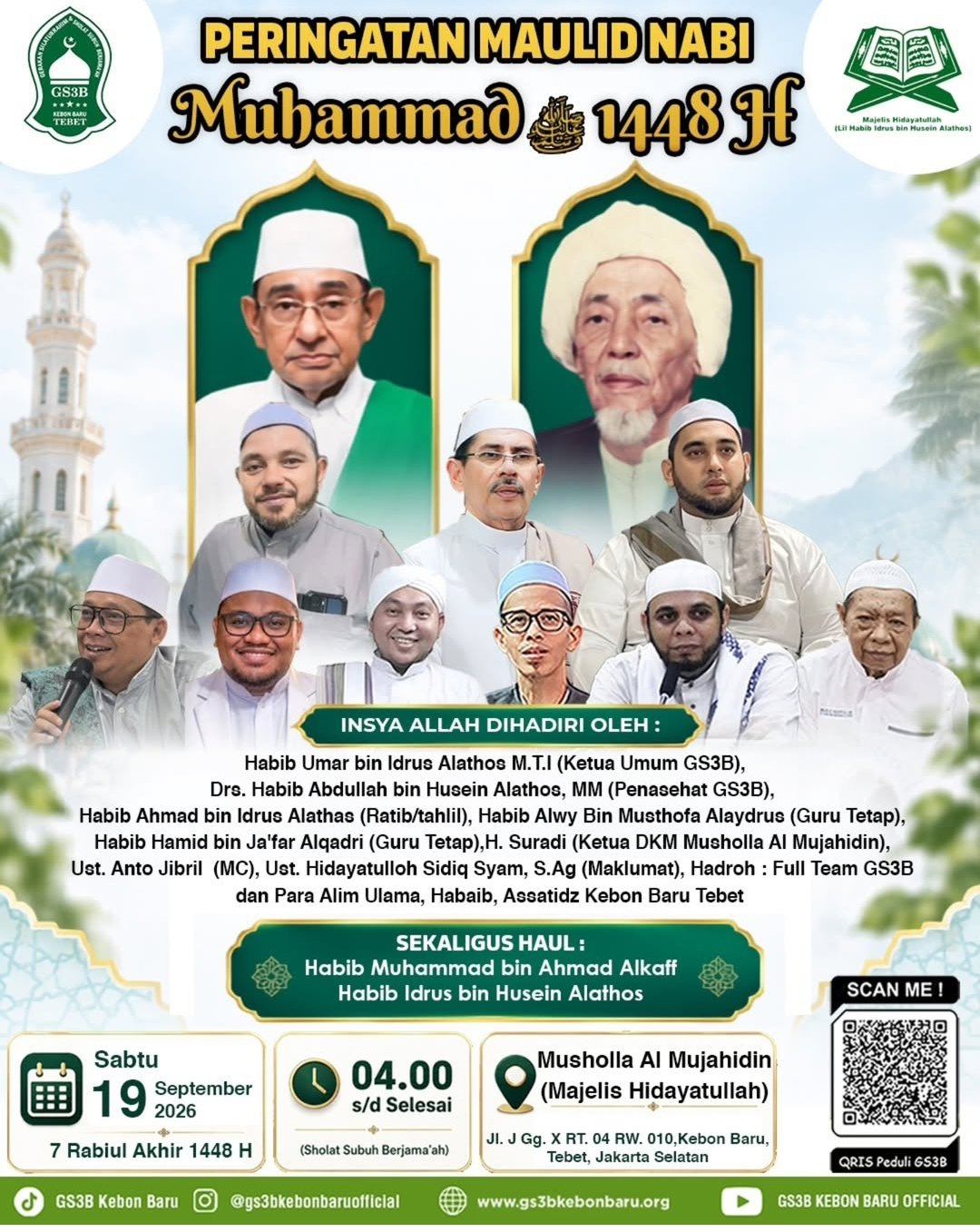 Maulid Nabi SAW 1448 H Sekaligus Haul Habib Muhammad bin Ahmad Alkaff dan Habib Idrus…