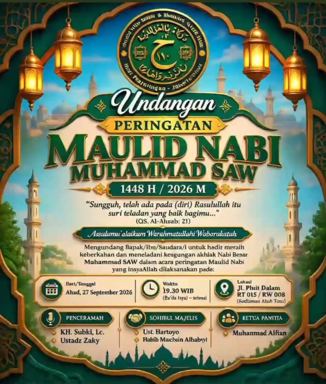 Maulid Nabi SAW, KH. Subki dkk. (27-09-2026)