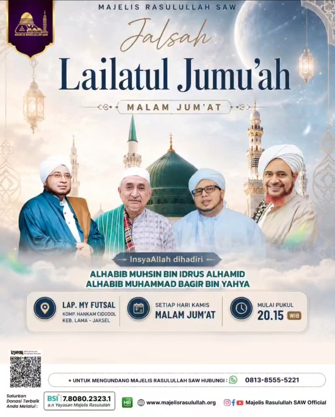 Jalsah Lailatul Jumuah Majelis Rasulullah SAW, Alhabib Muhsin bin Idrus Alhamid dkk. -…