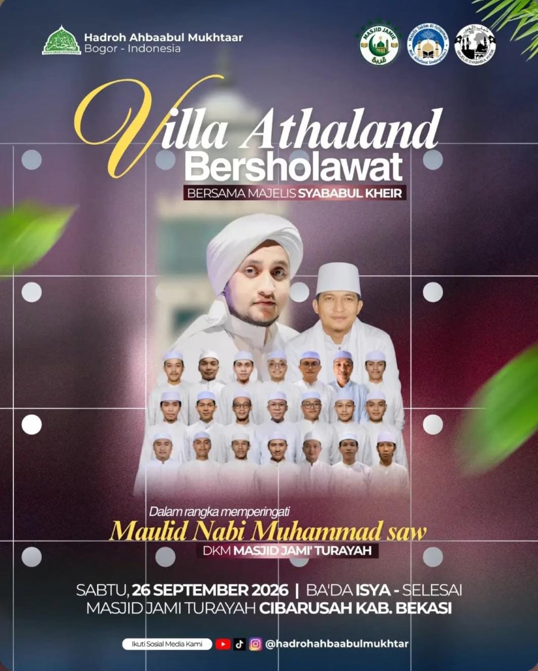 Villa Athaland Bersholawat Bersama Majelis Syababul Kheir dalam rangka memperingati…