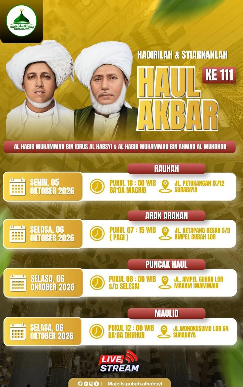 Haul Akbar Ke-111 Al Habib Muhammad bin Idrus Al Habsyi & Al Habib Muhammad bin Ahmad…