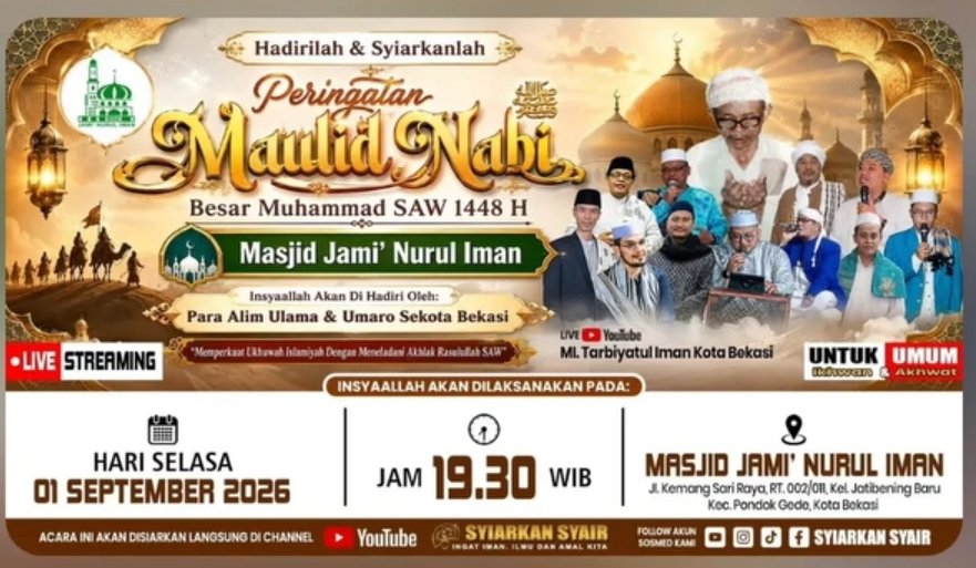 Maulid Nabi SAW Besar Muhammad SAW 1448 H, Para Alim Ulama & Umaro Sekota Bekasi -…