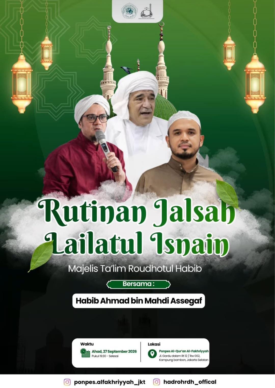Rutinan Jalsah Lailatul Isnain, Habib Ahmad bin Mahdi Assegaf – Kampung bambon,…