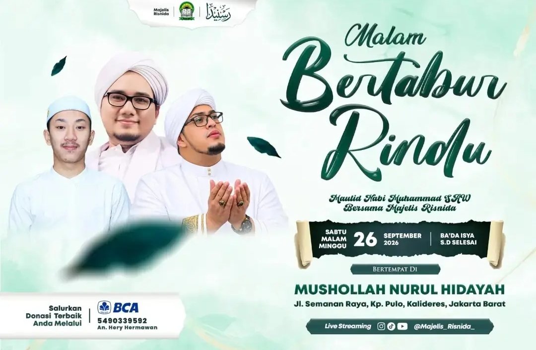 Malam Bertabur Rindu Maulid Nabi SAW Bersama Majelis Risnida – Majelis Risnida -…