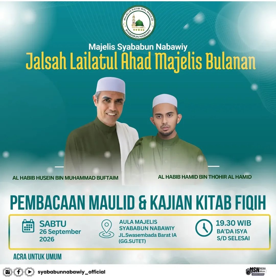 Jalsah Lailatul Ahad Majelis Bulanan, Al Habib Husein bin Muhammad Buftaim dkk. – Jl….