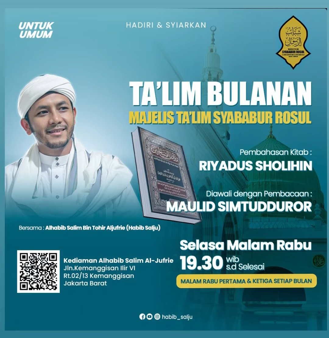 Talim Bulanan Majelis Talim Syababur Rosul, Alhabib Salim Bin Tohir Aljufrie (Habib…