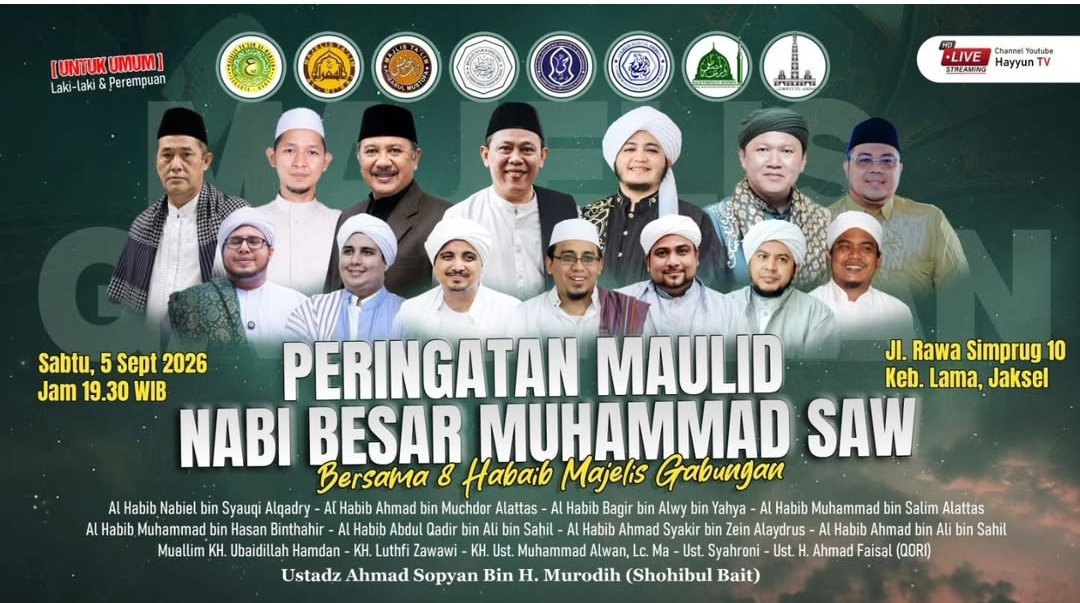 Maulid Nabi SAW Besar Muhammad SAW Bersama 8 Habaib Majelis Gabungan, Al Habib Nabiel…