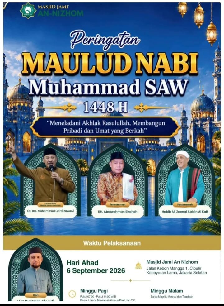 Peringatan Maulud Nabi Muhammad SAW 1448 H, KH. Abdurahman Shoheh dkk. – Kebayoran…