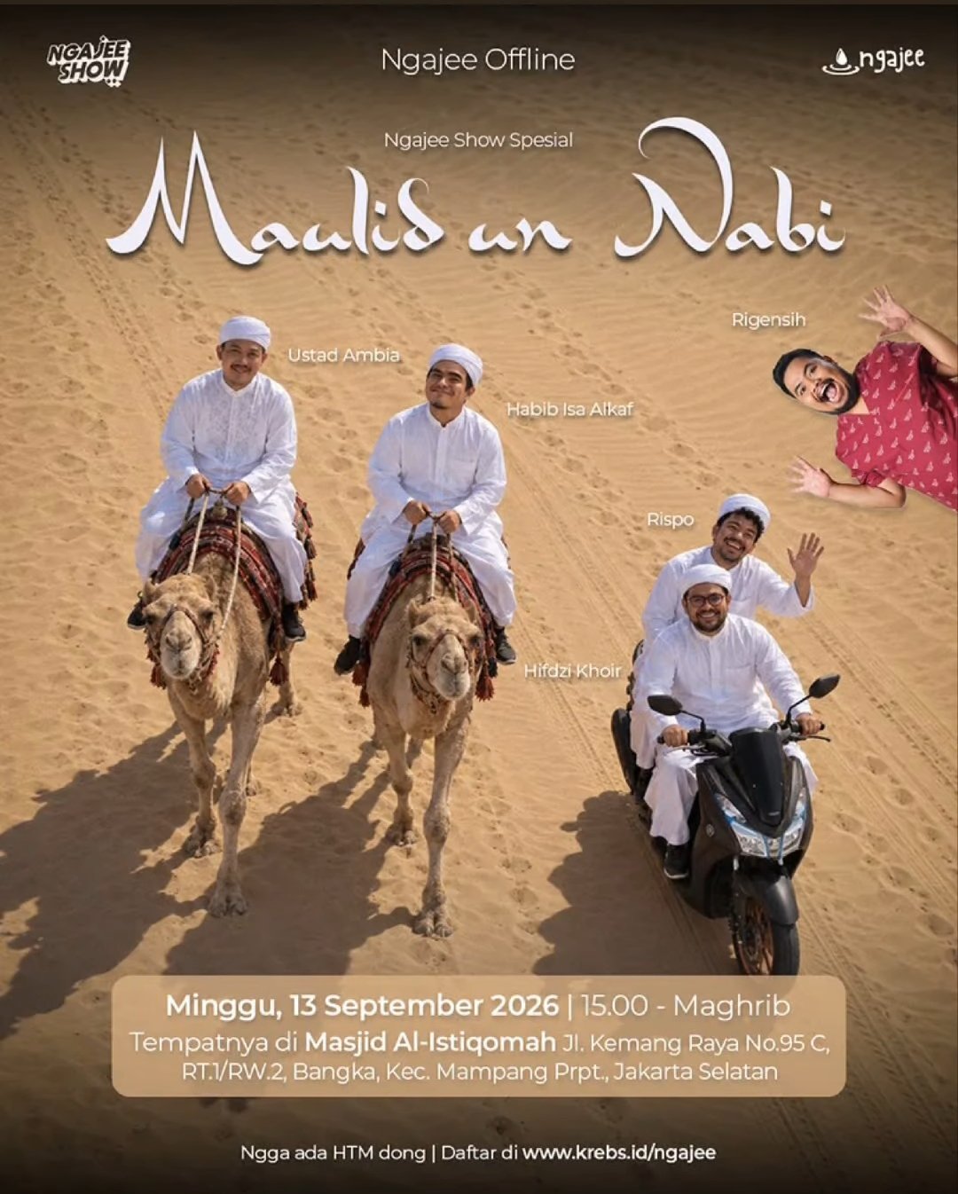 Ngajee Show Spesial Maulid un Nabi, Ustad Ambia dkk. – Kec. Mampang Prpt., Jakarta…