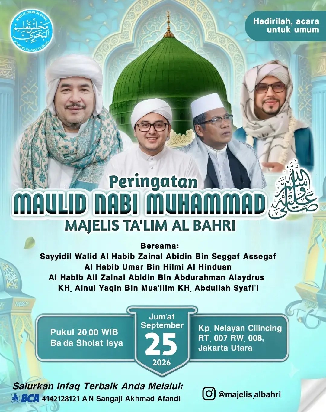 Maulid Nabi SAW Majelis Talim Al Bahri, Sayyidil Walid Al Habib Zainal Abidin Bin…