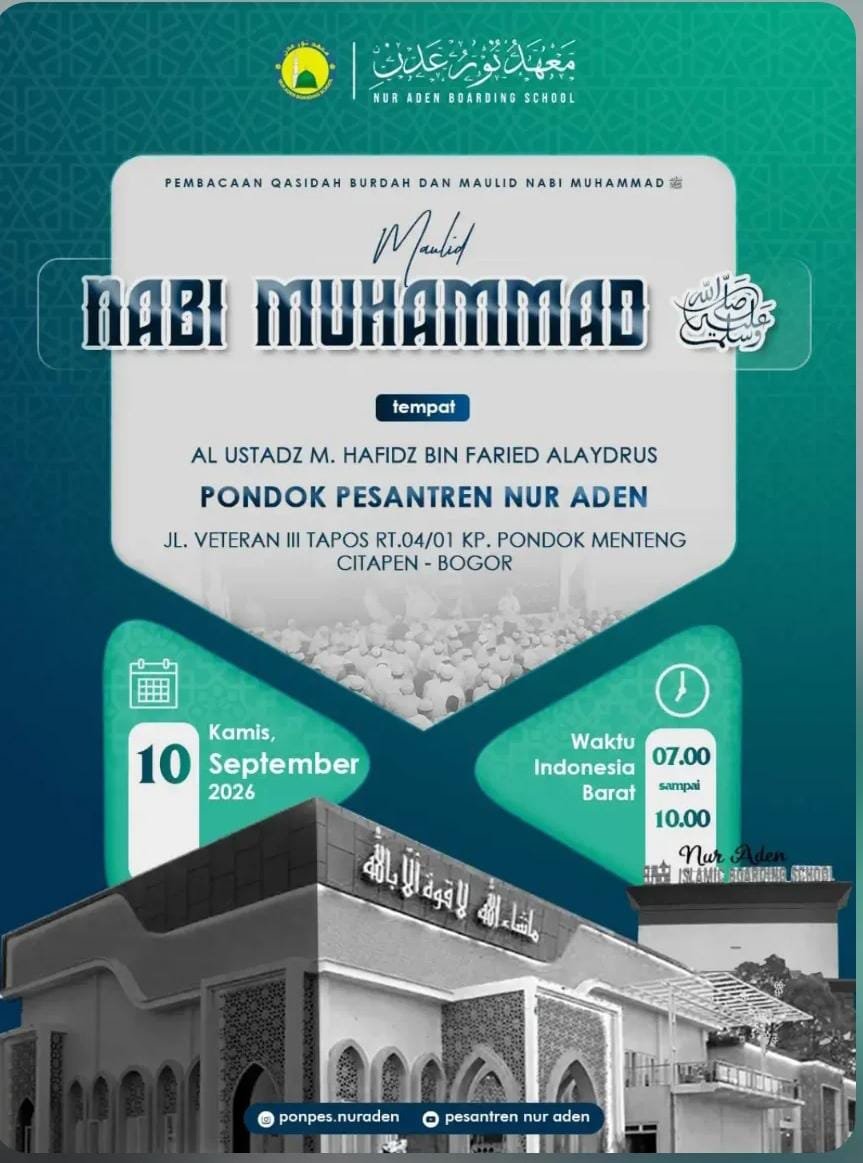 Pembacaan Qasidah Burdah dan Maulid Nabi SAW, Al Ustadz M. Hafidz bin Faried Alaydrus…