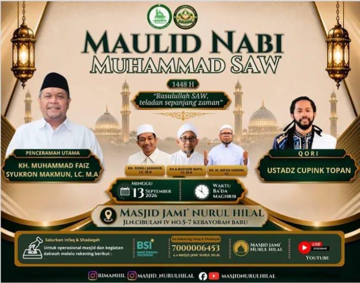 Maulid Nabi SAW 1448 H, KH. Muhammad Faiz Syukron Makmun dkk. – Kebayoran Baru…