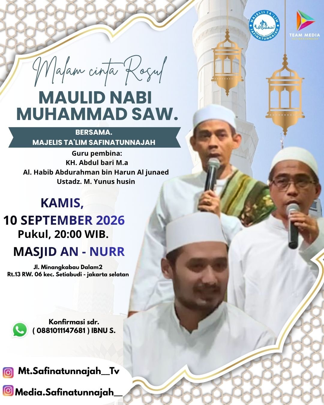 Malam Cinta Rasul Maulid Nabi SAW, KH. Abdul bari M.a dkk. – Setiabudi, Jakarta…