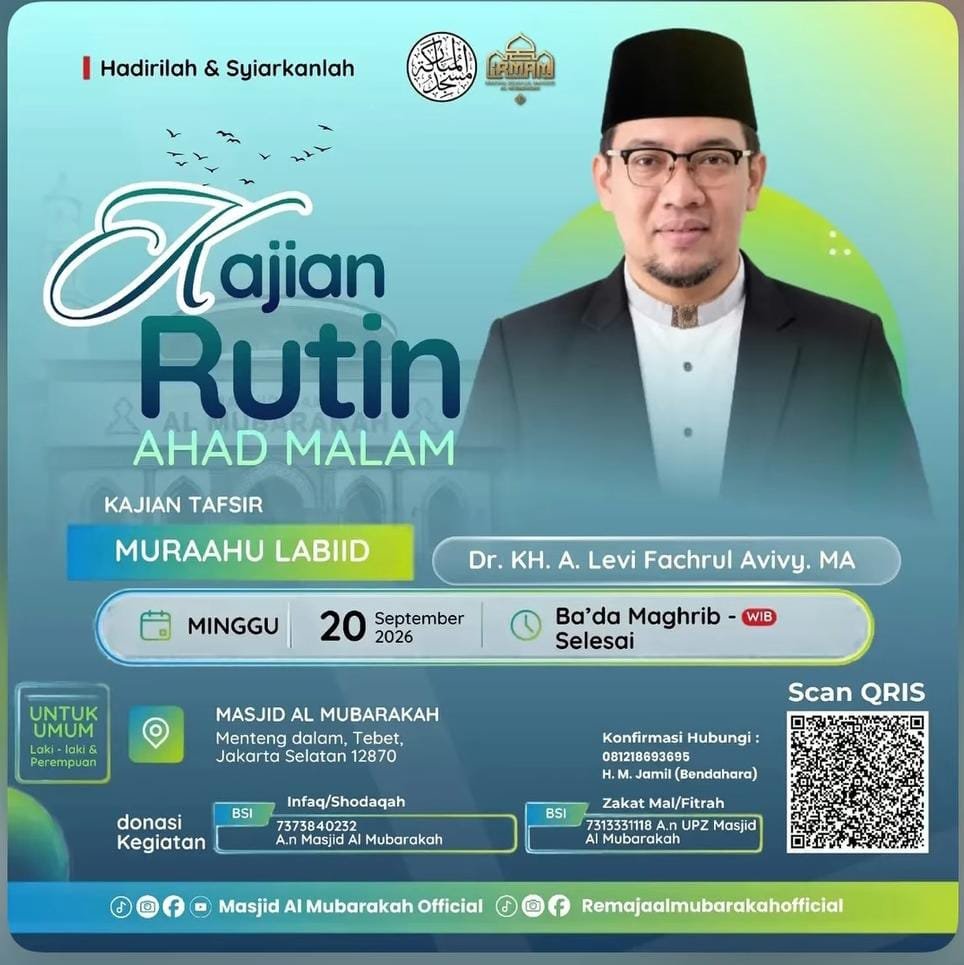Pengajian Rutin Ahad Malam: Pembacaan Kitab Muraahu Labiid, Dr. KH. A. Levi Fachrul…