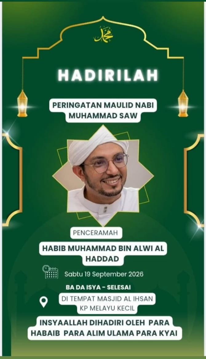 Maulid Nabi SAW, Habib Muhammad bin Alwi Al Haddad – Kp Melayu Kecil (19-09-2026)