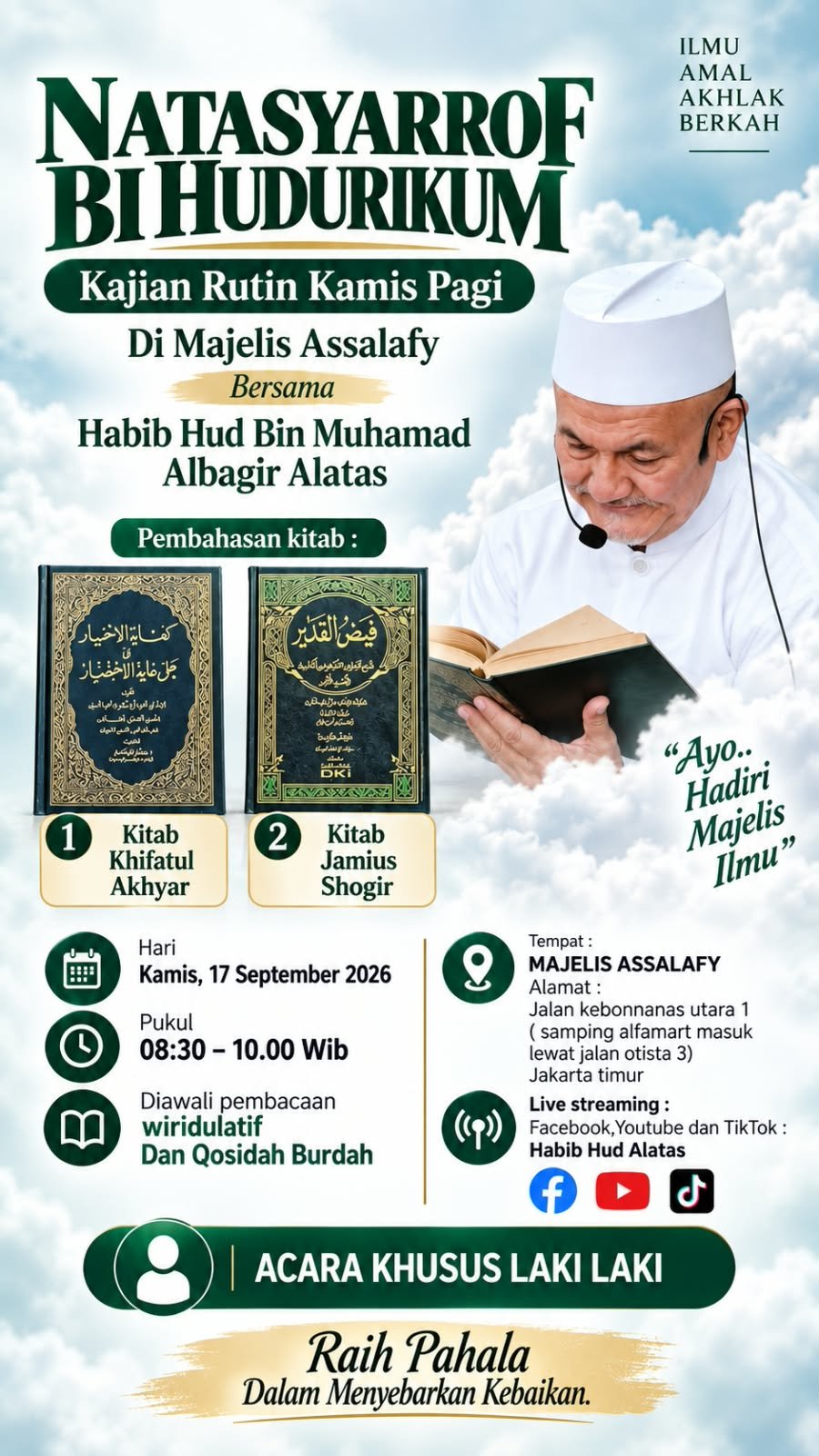Natasyarof Bi Hudurikum – Pengajian Rutin Kamis Pagi, Habib Hud Bin Muhamad Albagir…