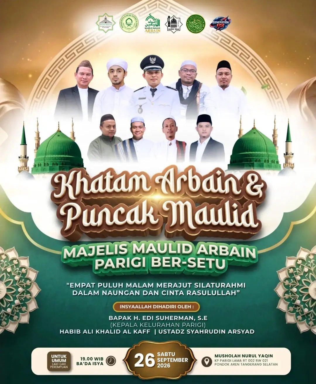 Khatam Arbain & Puncak Maulid Majelis Maulid Arbain Parigi Ber-Setu, Habib Ali Khalid…