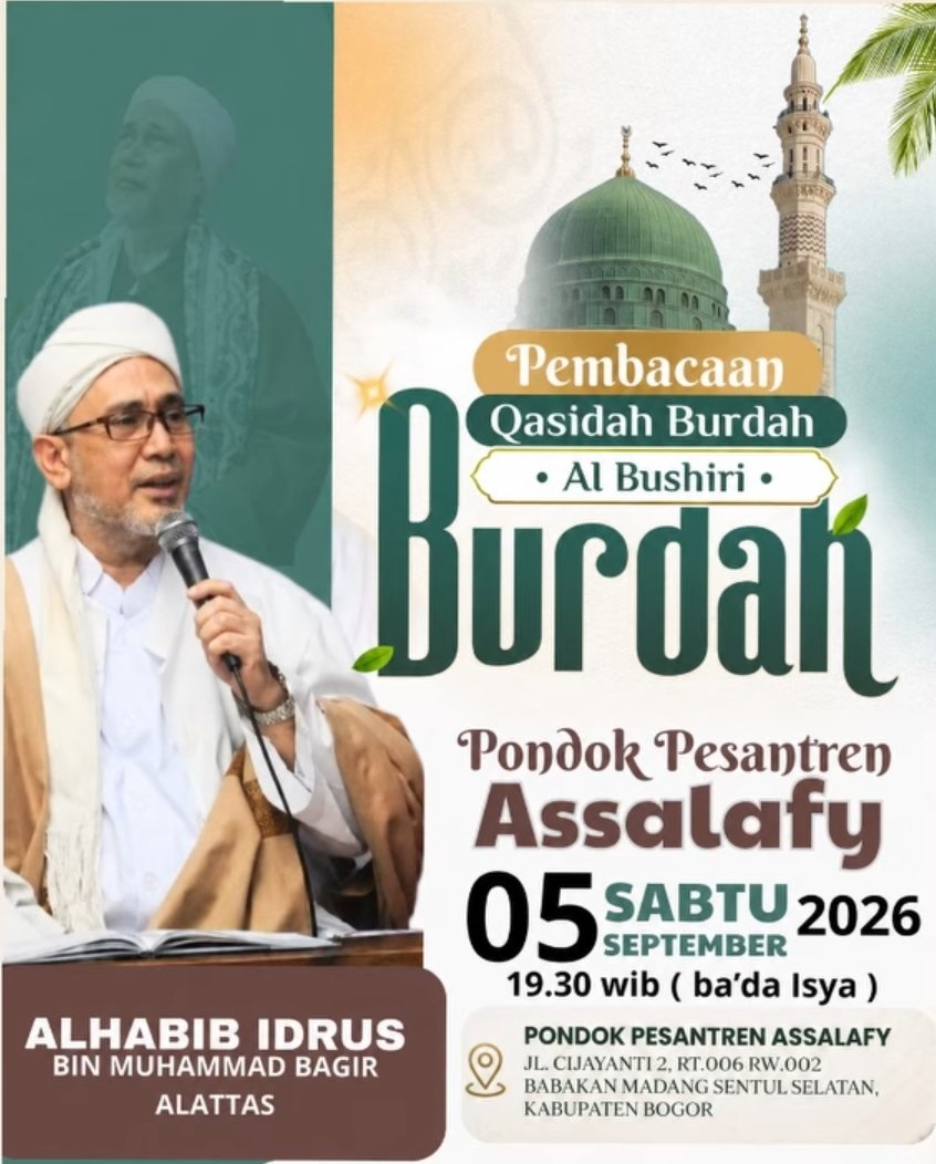 Pembacaan Qasidah Burdah Al Bushiri, Alhabib Idrus bin Muhammad Bagir Alattas -…