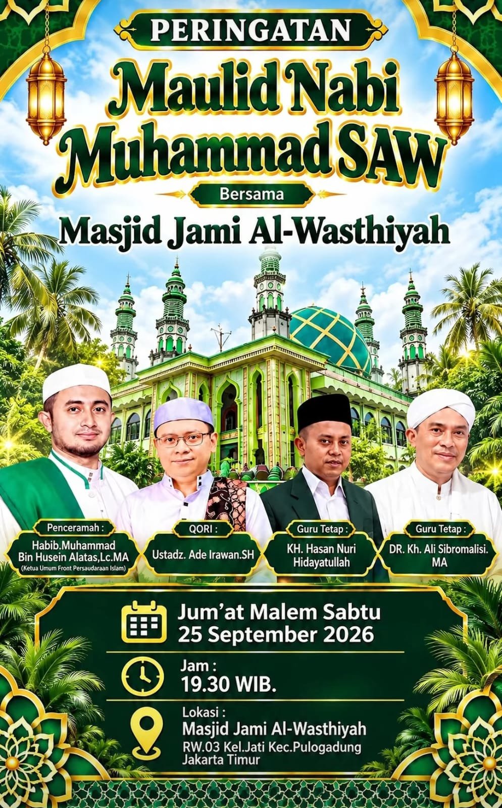 Maulid Nabi SAW, Habib Muhammad Bin Husein Alatas dkk. – Kec. Pulogadung, Jakarta…
