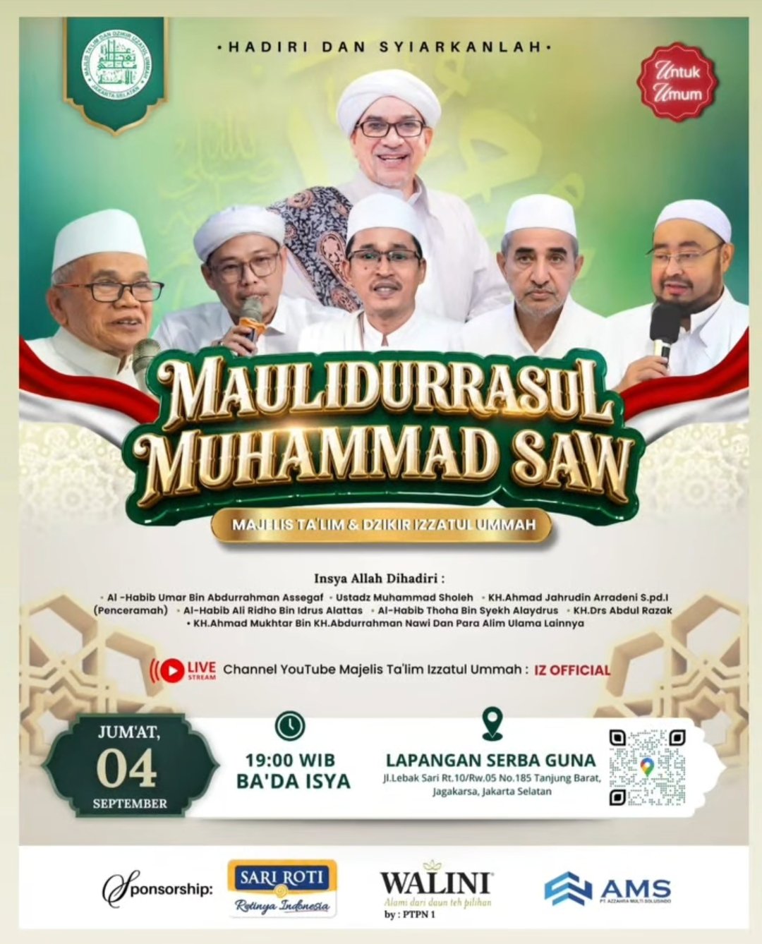 Maulidurrasul Muhammad SAW, Al-Habib Umar Bin Abdurrahman Assegaf dkk. – Jagakarsa,…