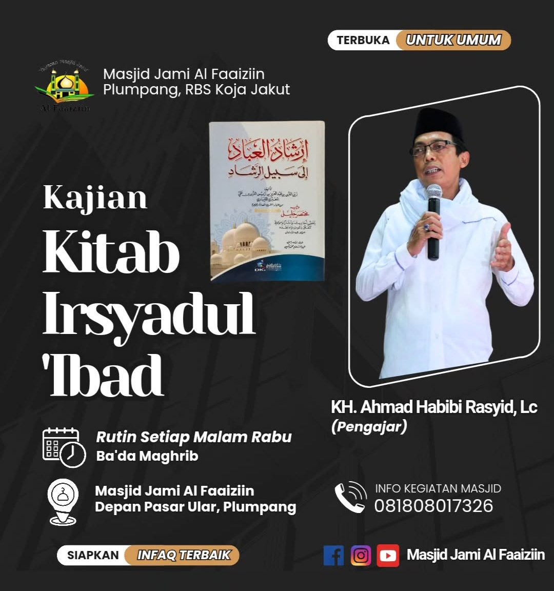 Majelis Ilmu Pembacaan Kitab Irsyadul Ibad, KH. Ahmad Habibi Rasyid dkk. – Plumpang…