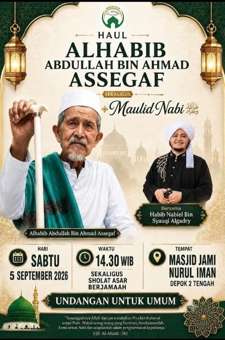 Haul Alhabib Abdullah Bin Ahmad Assegaf Sekaligus Maulid Nabi SAW, Habib Nabiel Bin…