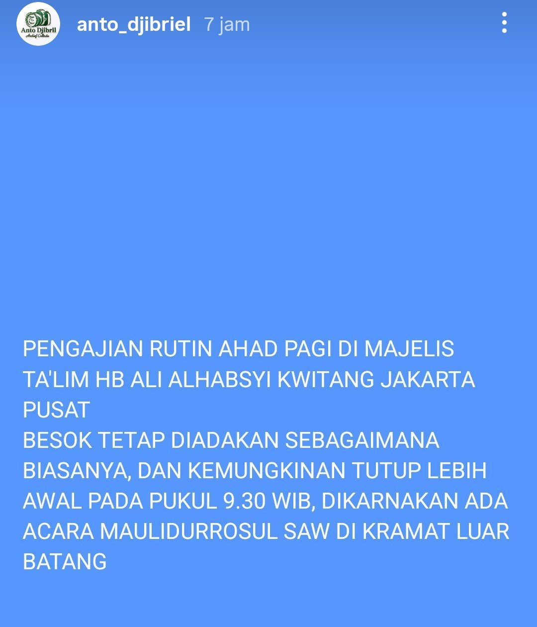 Pengajian Rutin Ahad Pagi Majelis Talim Hb Ali Alhabsyi Kwitang – Majelis Talim Hb Ali…
