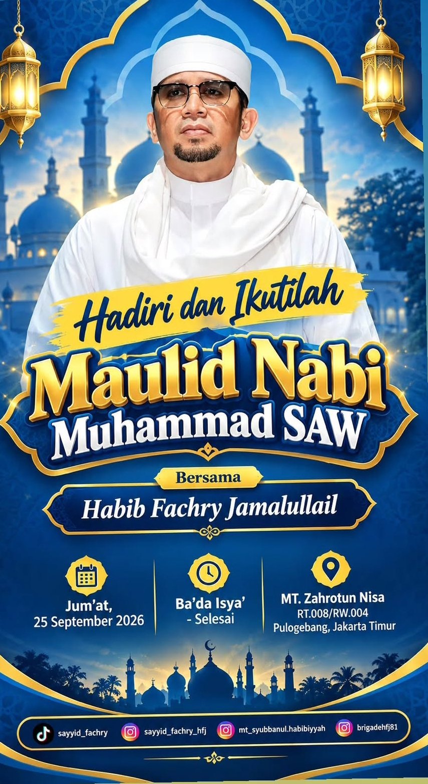 Maulid Nabi SAW, Habib Fachry Jamalullail – Pulogebang, Jakarta Timur (25-09-2026)