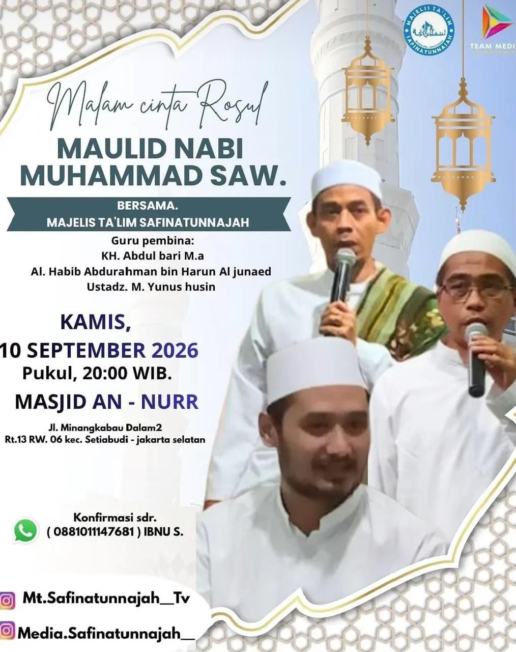 Malam Cinta Rasul Maulid Nabi SAW, KH. Abdul bari M.a dkk. – Setiabudi, Jakarta…