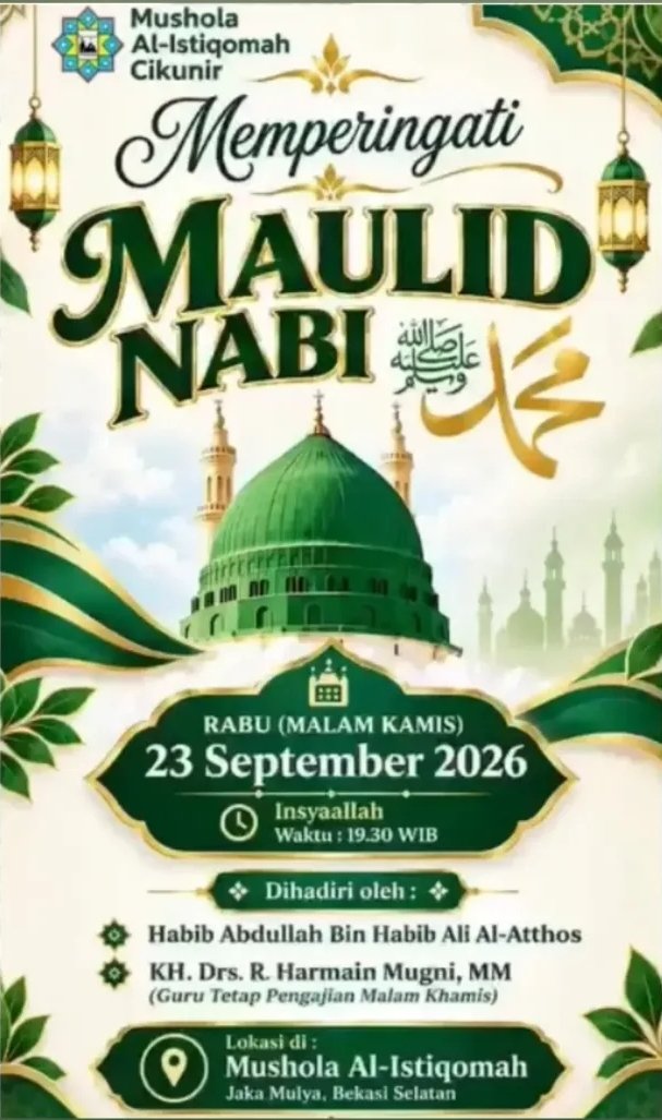 Memperingati Maulid Nabi SAW, Habib Abdullah Bin Habib Ali Al-Atthos dkk. – Bekasi…