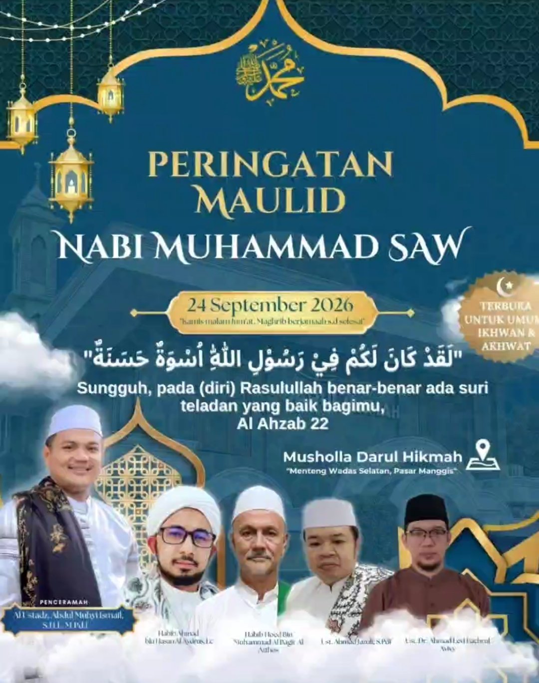 Maulid Nabi SAW, Al Ustadz Abdul Muhyi Ismail dkk. – Pasar Manggis (24-09-2026)