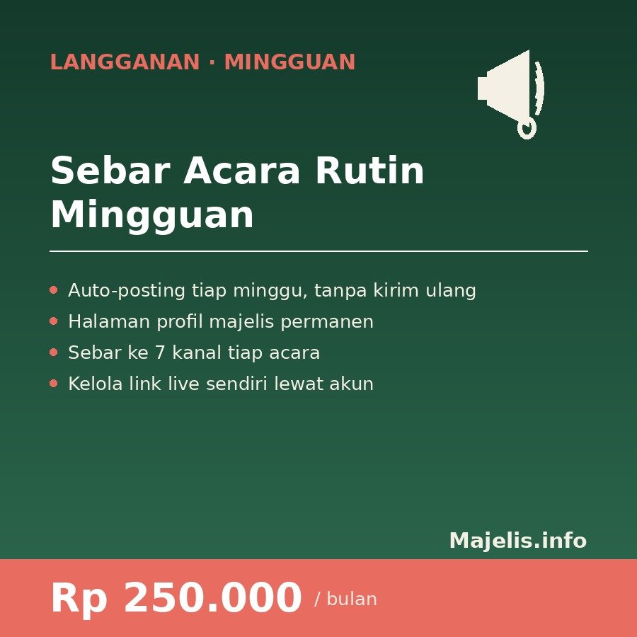 Paket Sebar Acara & Live Streaming 4 Langganan Sebar Acara Mingguan