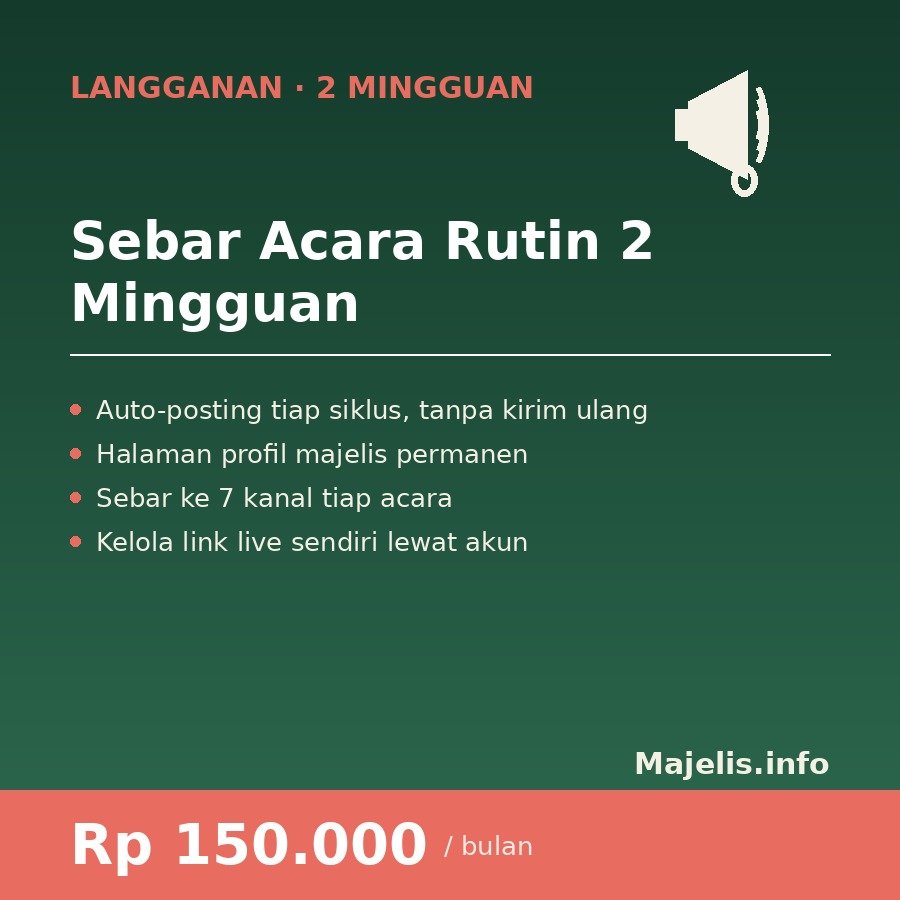 Paket Sebar Acara & Live Streaming 3 Langganan Sebar Acara 2 Mingguan