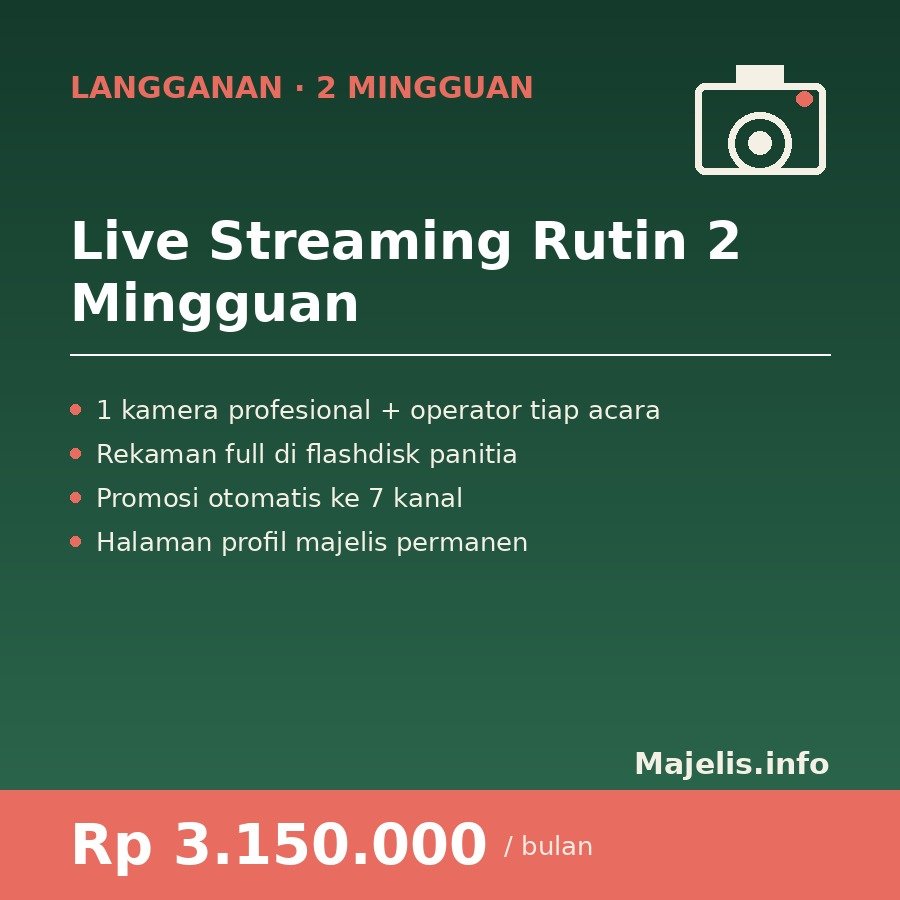 Paket Sebar Acara & Live Streaming 1 Langganan Live Streaming Sederhana 2 Mingguan