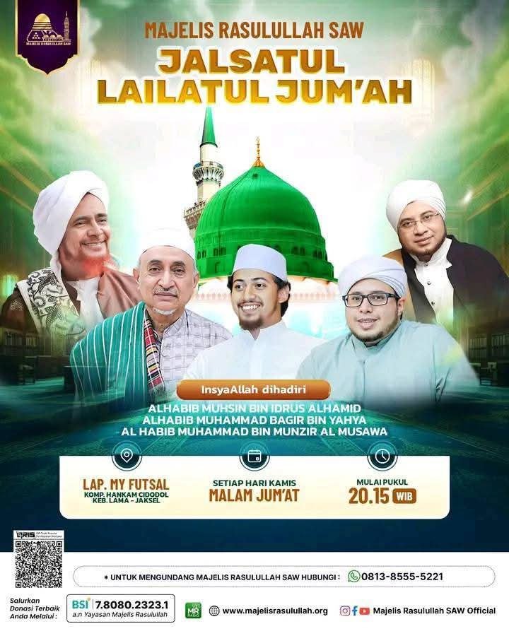 Jalsatul Lailatul Jum’ah, Alhabib Muhsin bin Idrus Alhamid dkk. – Jakarta Selatan (29-10-2026)