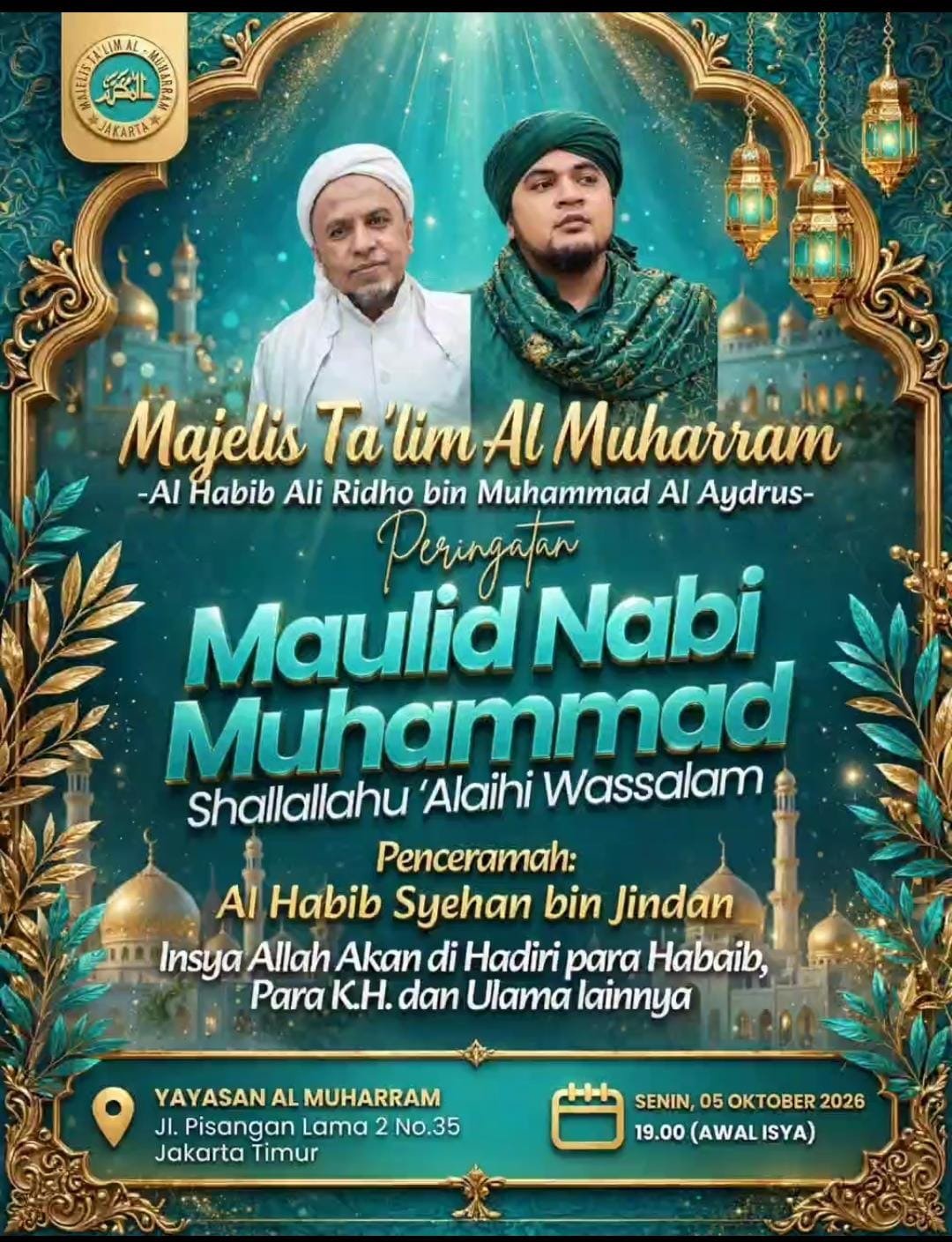 Maulid Nabi SAW Shallallahu ‘Alaihi Wassalam, Al Habib Syehan bin Jindan – Jl….