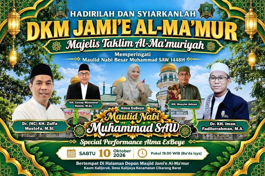 Maulid Nabi SAW Besar Muhammad SAW 1448H, Dr. (HC) KH. Zulfa Mustofa dkk. – Kecamatan…